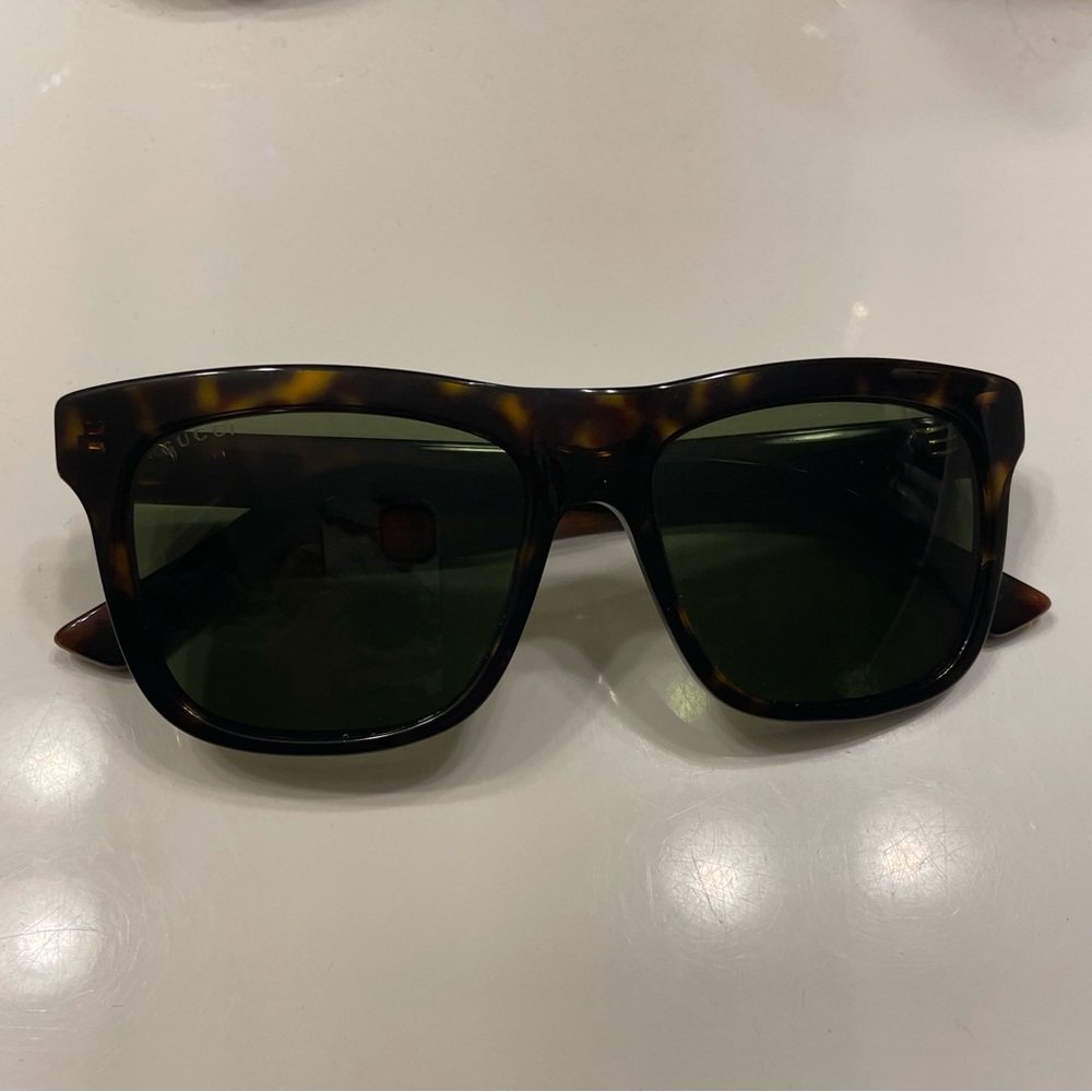 Gucci 54mm Square Frame Tortoise Sunglasses